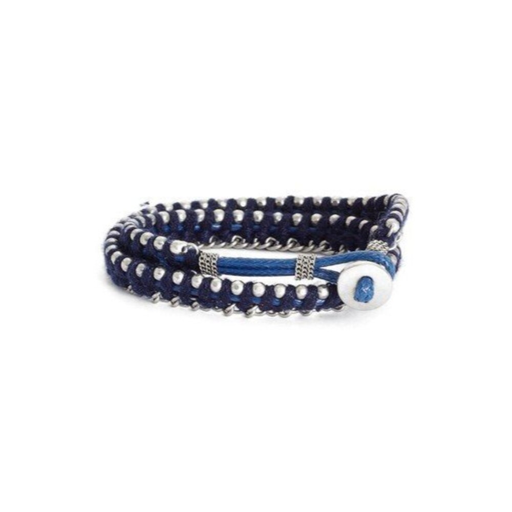 Nordstrom Treasure & Bond Beaded Wrap Bracelet NWT $39.00 Blue Silver